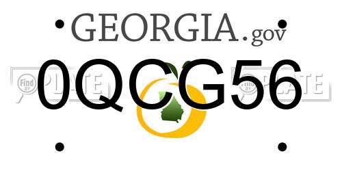 0QCG56 Georgia License Plate