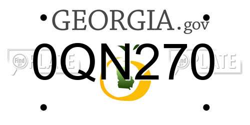 0QN270 Georgia License Plate
