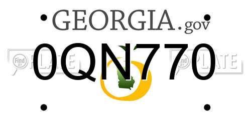 0QN770 Georgia License Plate