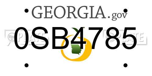 0SB4785 Georgia License Plate