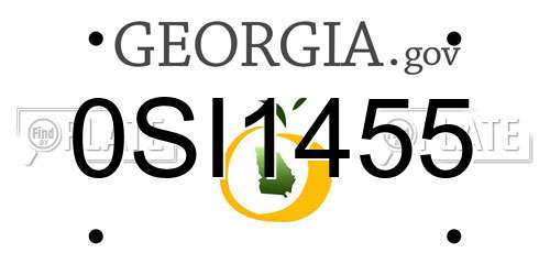 0SI1455 Georgia License Plate