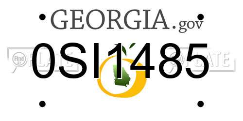 0SI1485 Georgia License Plate