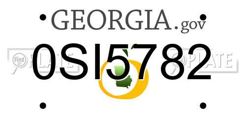 0SI5782 Georgia License Plate