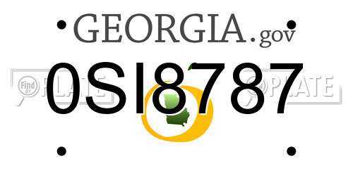 0SI8787 Georgia License Plate
