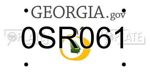 0SR061 Georgia License Plate