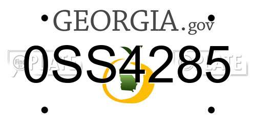 0SS4285 Georgia License Plate