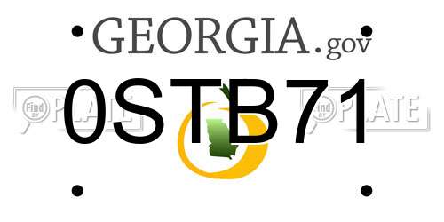 0STB71 Georgia License Plate