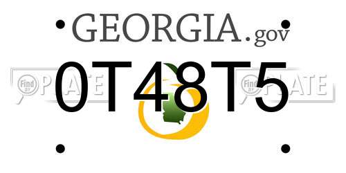 0T48T5 Georgia License Plate