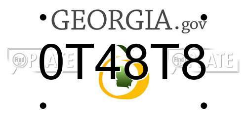 0T48T8 Georgia License Plate