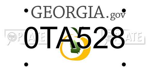 0TA528 Georgia License Plate