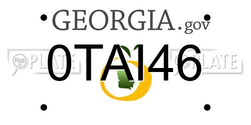 0TAI46 Georgia License Plate