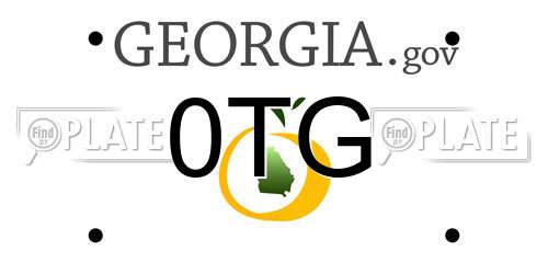 0TG Georgia License Plate