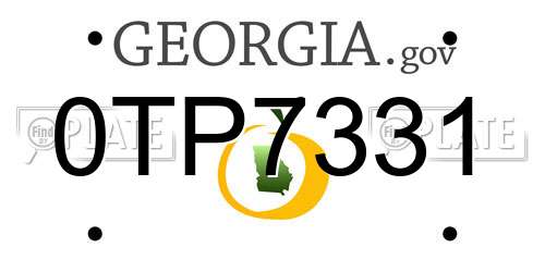 0TP7331 Georgia License Plate