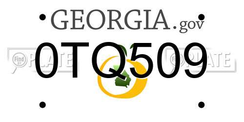 0TQ509 Georgia License Plate