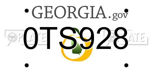 0TS928 Georgia License Plate