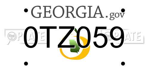 0TZ059 Georgia License Plate