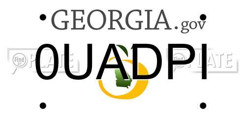 0UADPI Georgia License Plate