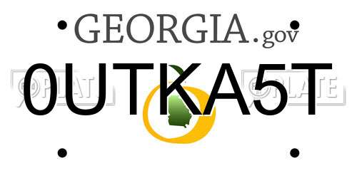 0UTKA5T Georgia License Plate