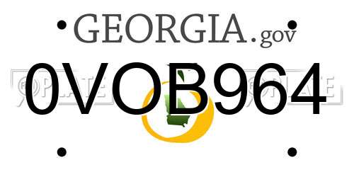 0VOB964 Georgia License Plate
