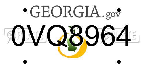 0VQ8964 Georgia License Plate