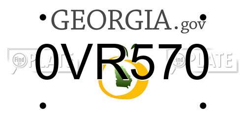 0VR570 Georgia License Plate