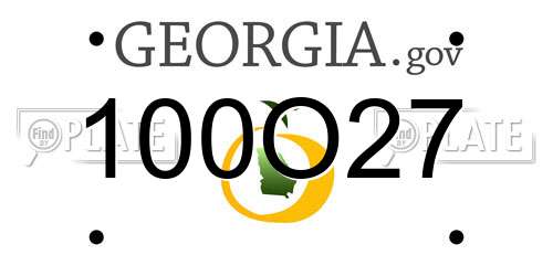 100O27 Georgia License Plate
