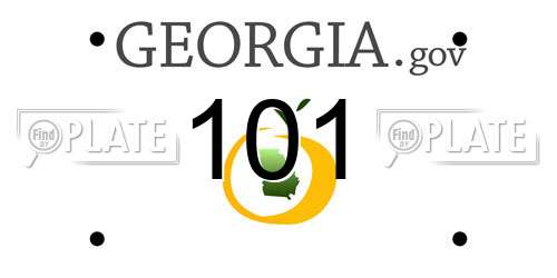 101 Georgia License Plate