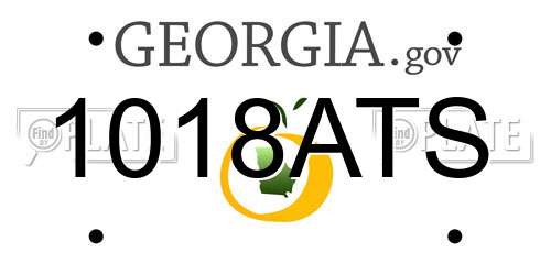 1018ATS Georgia License Plate