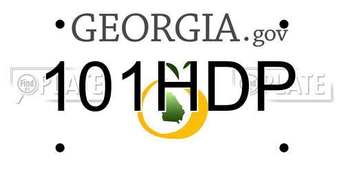 101HDP Georgia License Plate