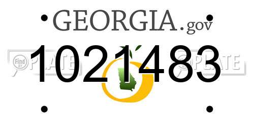 1021483 Georgia License Plate