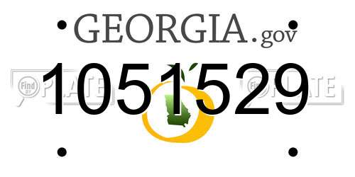 1051529 Georgia License Plate