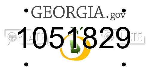 1051829 Georgia License Plate