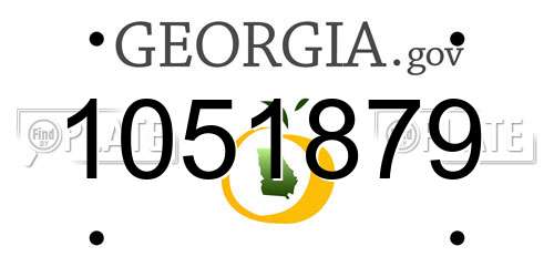 1051879 Georgia License Plate