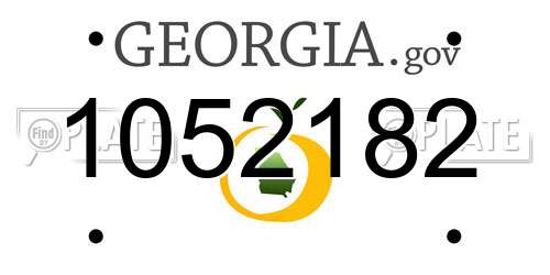 1052182 Georgia License Plate