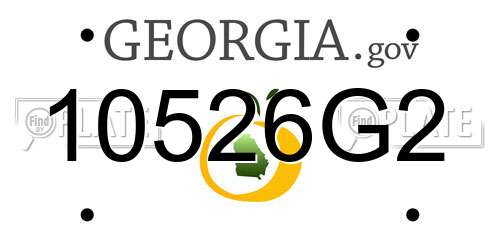 10526G2 Georgia License Plate