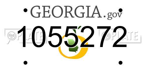 1055272 Georgia License Plate