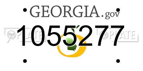1055277 Georgia License Plate