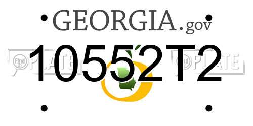 10552T2 Georgia License Plate