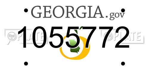 1055772 Georgia License Plate