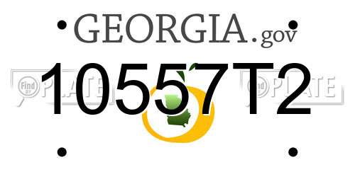10557T2 Georgia License Plate