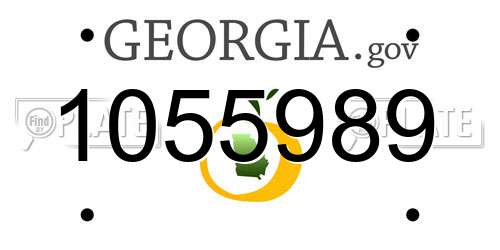 1055989 Georgia License Plate