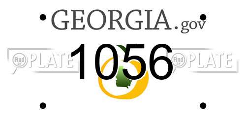 1056 Georgia License Plate