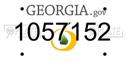 1057152 Georgia License Plate