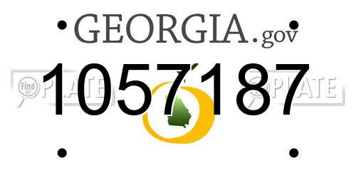 1057187 Georgia License Plate