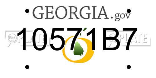 10571B7 Georgia License Plate