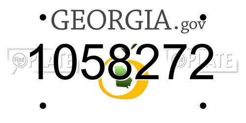 1058272 Georgia License Plate