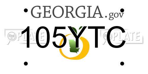 105YTC Georgia License Plate