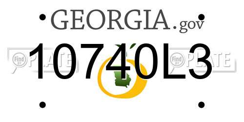 10740L3 Georgia License Plate