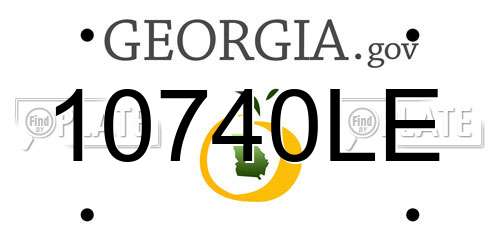 10740LE Georgia License Plate