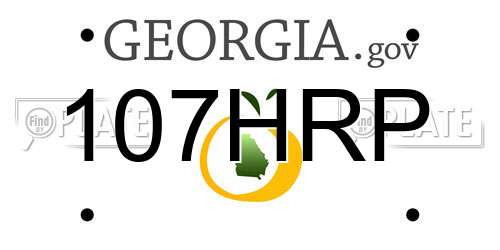 107HRP Georgia License Plate